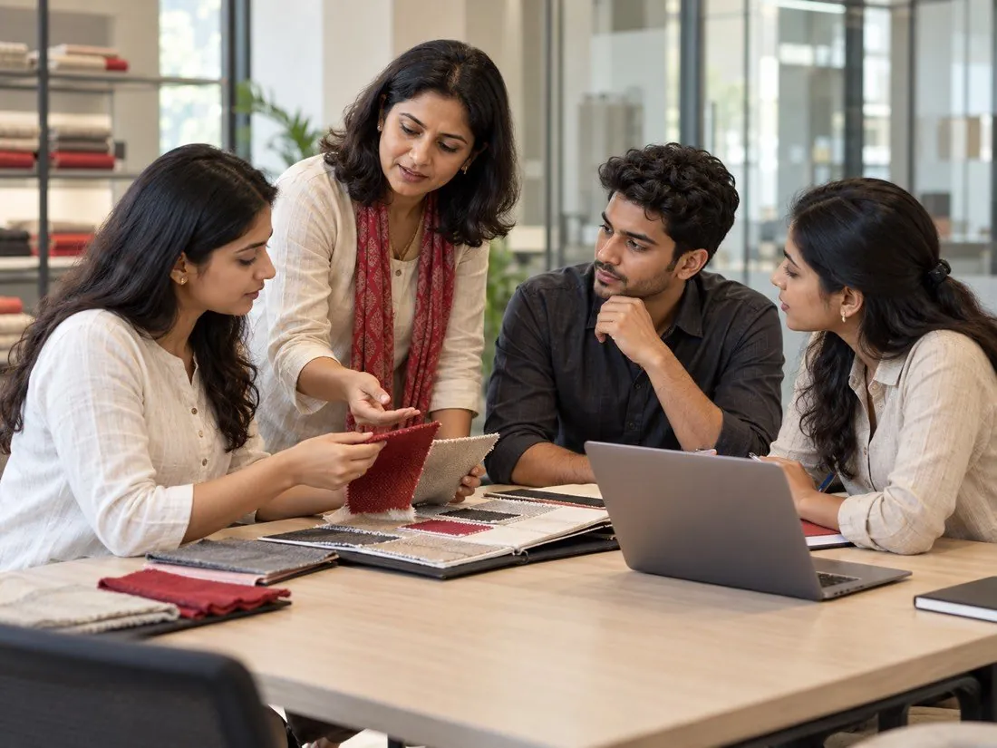 Team mentoring session with trainees